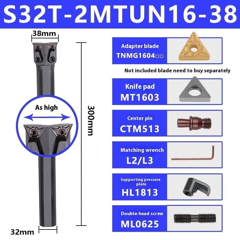 1141-CNC Double-head Bullhead Turning Toolholder Cylindrical Bore Endface 95 Degree Boring 2MW/MT Peach Model Triangle Rhombus Shandong Denso Pricision Tools Co.,Ltd.